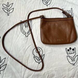 Calvin Klein Brown Leather Crossbody Bag